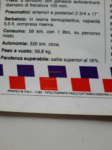 Fantic Motor Sprinter 50 Multispeed 1983 depliant originale