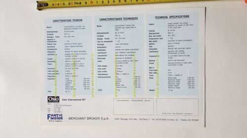 Fantic Motor SR 50 Scooter 1995 depliant originale ITALIANO brochure