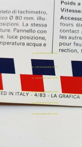 Fantic Motor Strada 125 Sport 1983 depliant moto italiano originale …