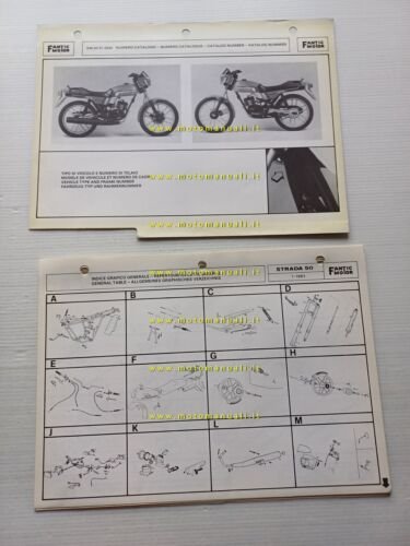 Fantic Motor Strada 50 1983 catalogo ricambi originale spare parts …