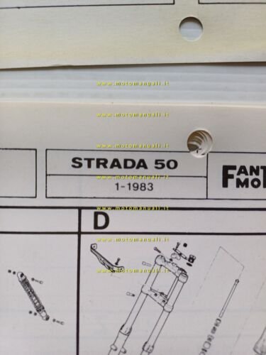 Fantic Motor Strada 50 1983 catalogo ricambi originale spare parts …