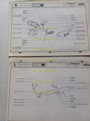 Fantic Motor Strada 50 1983 catalogo ricambi originale spare parts …