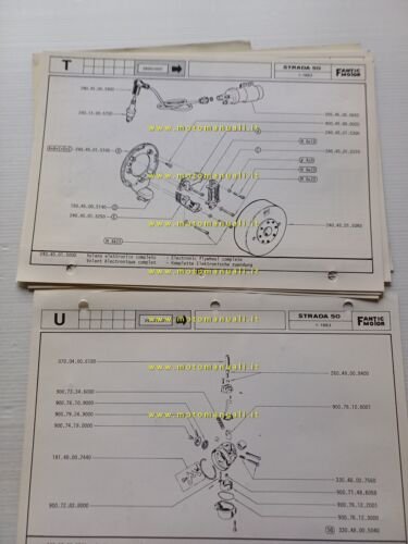 Fantic Motor Strada 50 1983 catalogo ricambi originale spare parts …