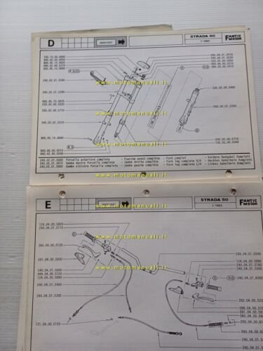 Fantic Motor Strada 50 1983 catalogo ricambi originale spare parts …