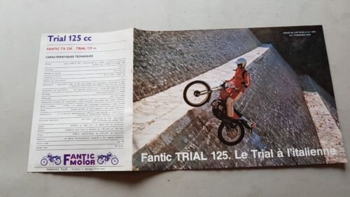 Fantic Motor Trial 125 1979 moto depliant originale testo FRANCESE