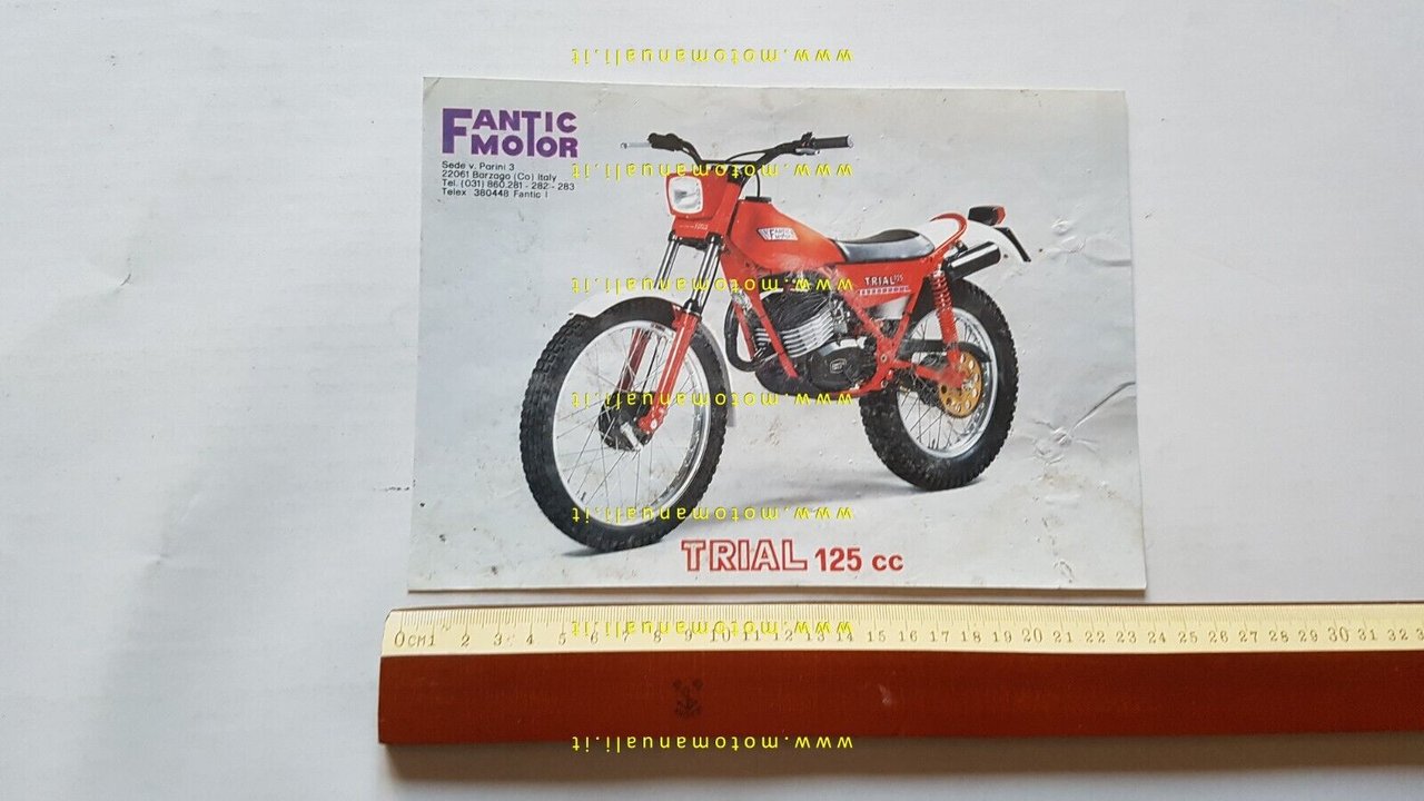 Fantic Motor Trial 125 1982 depliant originale moto ITALIANO