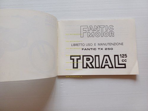 Fantic Motor Trial 125 TX 250 1980 manuale uso manutenzione …