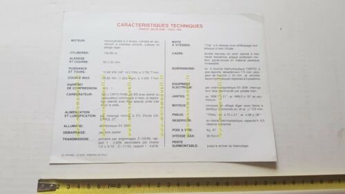 Fantic Motor Trial 200 1979 depliant originale moto testo FRANCESE …