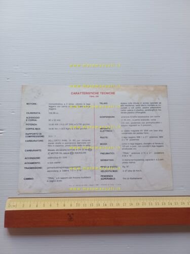 Fantic Motor Trial 200 1982 depliant italiano originale