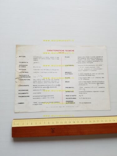 Fantic Motor Trial 200 1982 depliant originale italiano