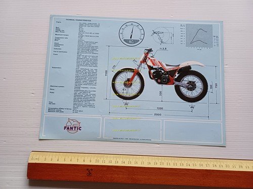 Fantic Motor Trial 201 Progress 2 1986 depliant originale testo …