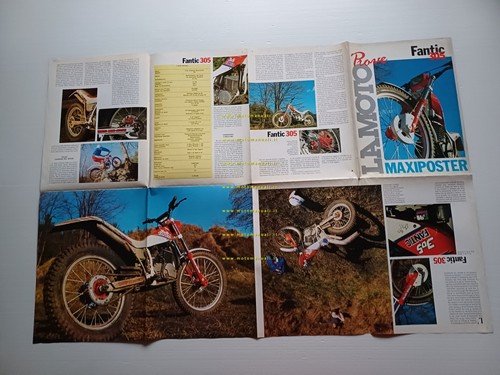 Fantic Motor Trial 305 1989 poster depliant prova La Moto