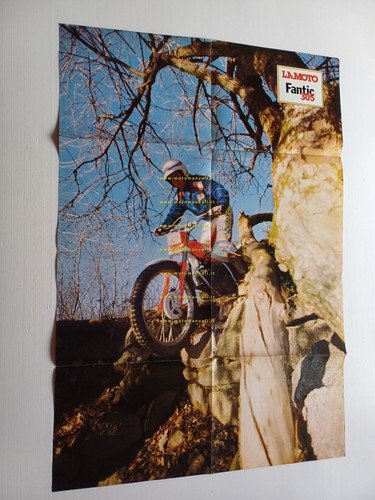 Fantic Motor Trial 305 1989 poster depliant prova "La moto" …