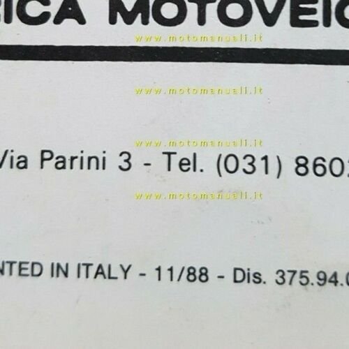 Fantic Motor Trial 305-245-125.5 1988 manuale uso originale owner's manual