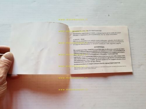 Fantic Motor Trial 307-247-125 1989 manuale uso manutenzione originale