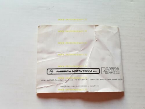 Fantic Motor Trial 307-247-125 1989 manuale uso manutenzione originale
