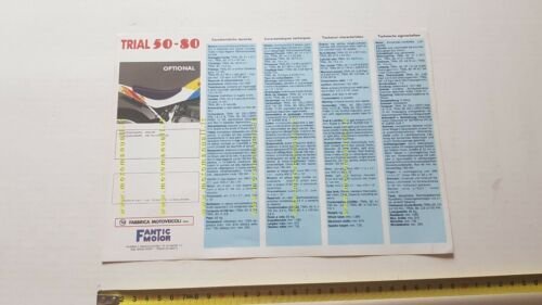 Fantic Motor Trial 50 - 80 1990 depliant originale brochure …