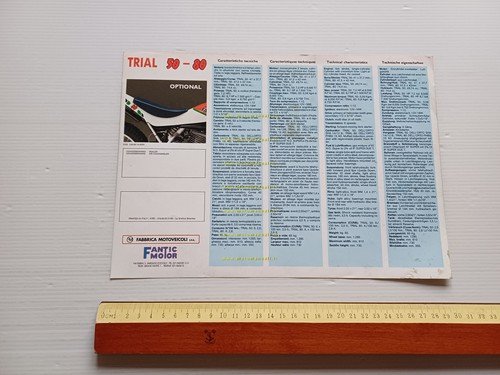 Fantic Motor Trial 50 - Trial 80 1990 depliant italiano …