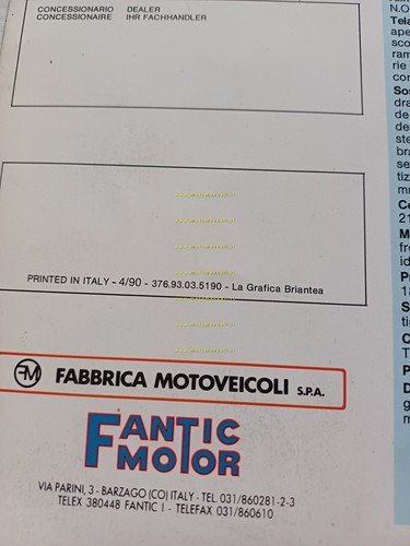 Fantic Motor Trial 50 - Trial 80 1990 depliant italiano …