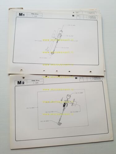 Fantic Motor TRIAL 50 1979 catalogo ricambi originale