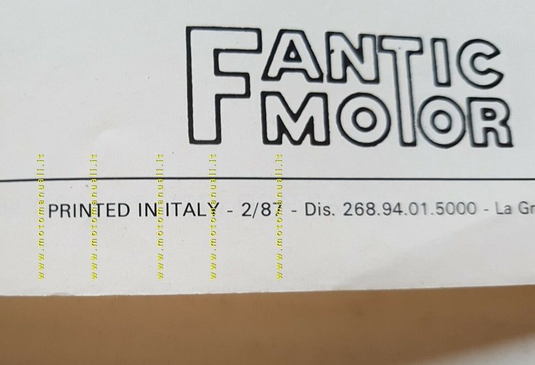 Fantic Motor Trial 50 Junior 1987 manuale uso originale moto …