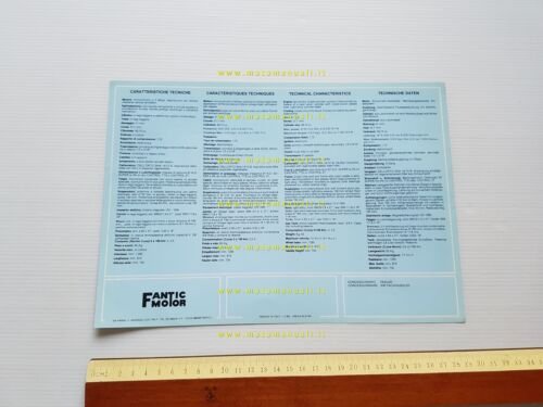 Fantic Motor Trial 50 Progress 1 1986-87 depliant originale italiano
