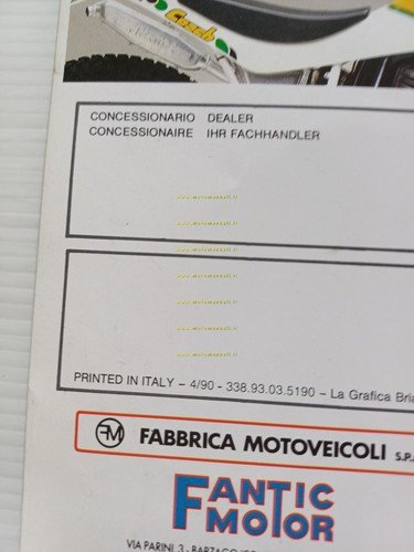 Fantic Motor Trial Coach 250 -Coach 250 Weekend 1990 depliant …