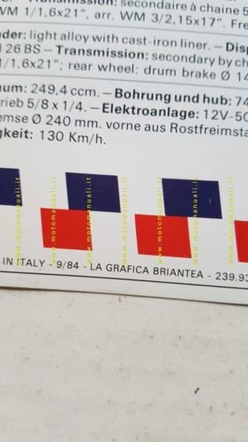 Fantic Raider 125 - 250 LC 1984 depliant originale italiano