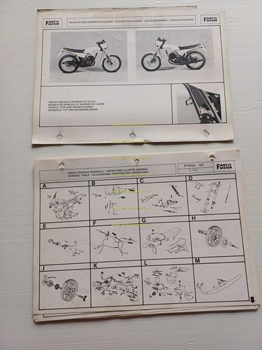 Fantic Strada 125 FM 400 1982 catalogo ricambi originale spare …