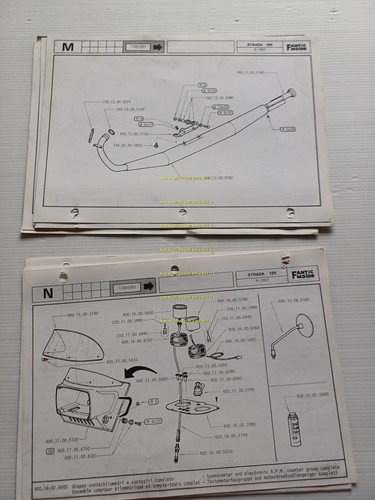 Fantic Strada 125 FM 400 1982 catalogo ricambi originale spare …