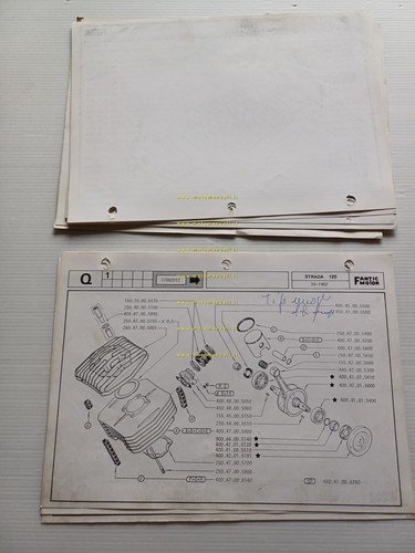 Fantic Strada 125 FM 400 1982 catalogo ricambi originale spare …