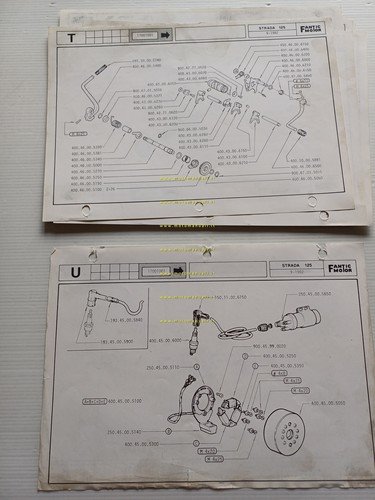 Fantic Strada 125 FM 400 1982 catalogo ricambi originale spare …