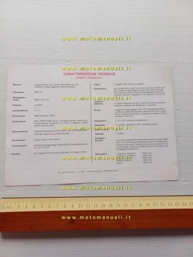 Fantic Strada 50 1982 depliant originale italiano