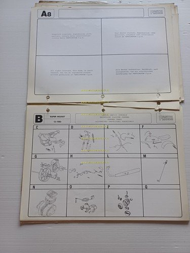 Fantic Super Rocket 50 1980-81 catalogo ricambi telaio originale