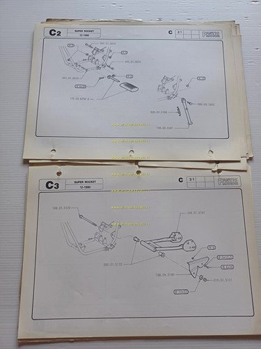 Fantic Super Rocket 50 1980-81 catalogo ricambi telaio originale
