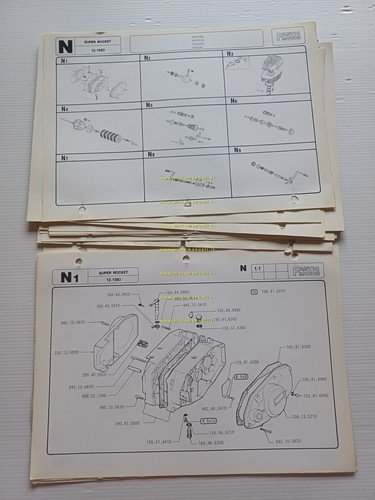 Fantic Super Rocket 50 1980-81 catalogo ricambi telaio originale