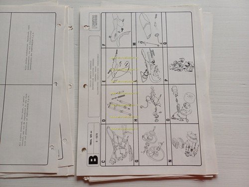 Fantic Trial 125 1979 2 cataloghi ricambi originali