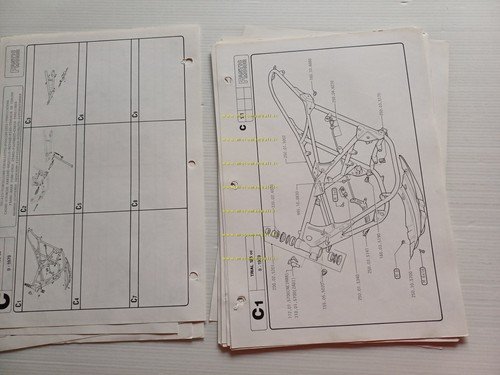Fantic Trial 125 1979 2 cataloghi ricambi originali