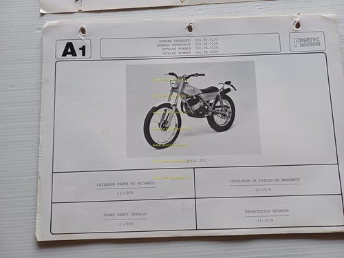 Fantic Trial 200 1979-80 catalogo ricambi originale