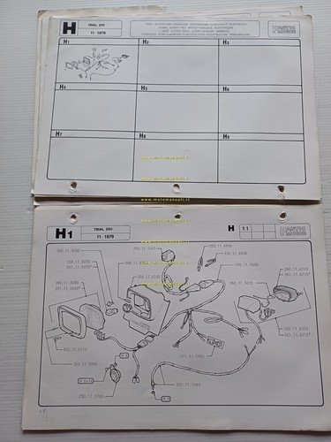 Fantic Trial 200 1979-80 catalogo ricambi originale