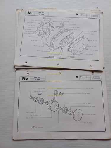 Fantic Trial 200 1979-80 catalogo ricambi originale