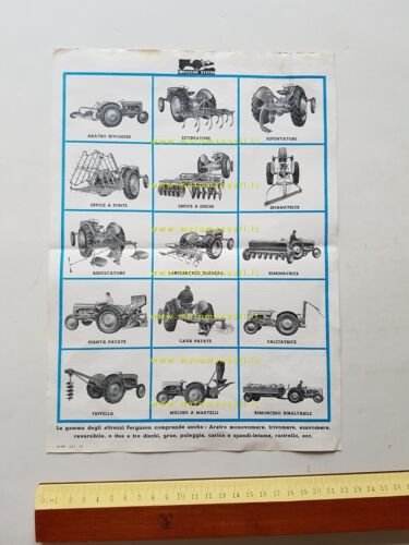 Ferguson trattore TE-D-20 1951 depliant ITALIANO originale