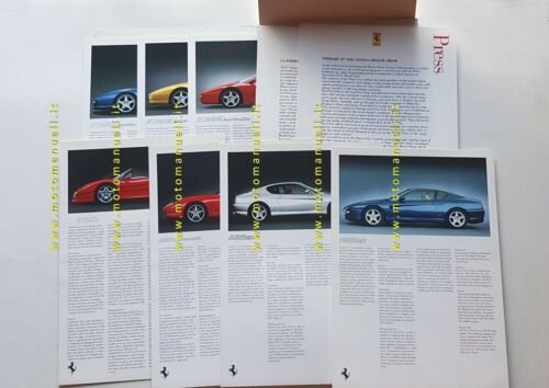 Ferrari 1997 Cartella Stampa Salone Ginevra originale no depliant brochure