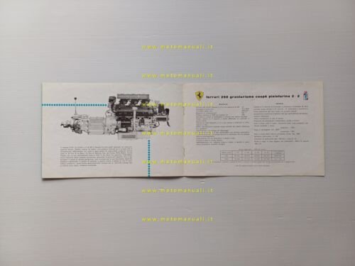 Ferrari 250 Granturismo Coupè Pininfarina 2+2 1960 depliant originale