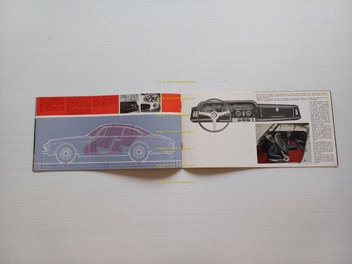 Ferrari 330 GT 1964 depliant originale testo italiano inglese francese