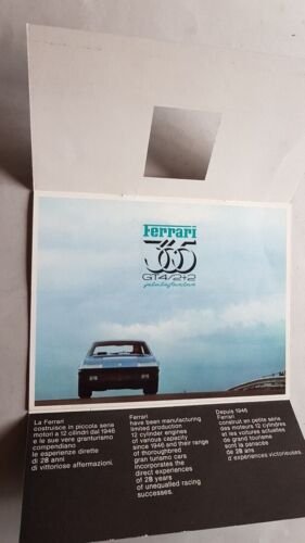 Ferrari 365 GT4 2+2 1973 depliant N. 88/73 originale
