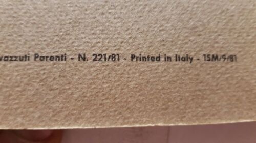 Ferrari BB 512 i 1981 n. 221/81 depliant originale auto …