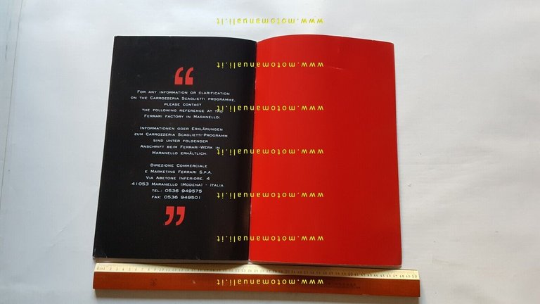 Ferrari Carrozzeria Scaglietti depliant originale