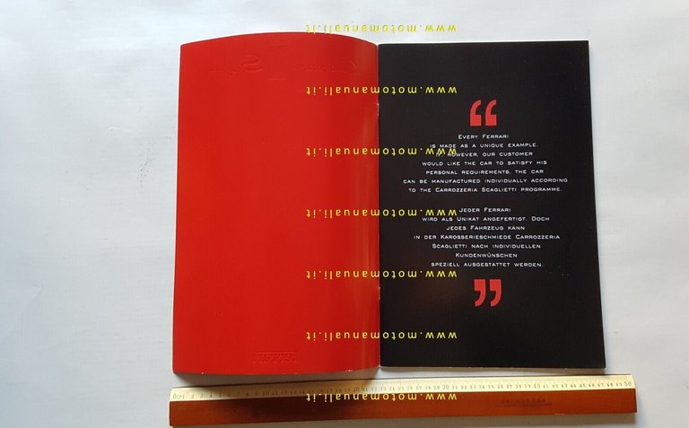 Ferrari Carrozzeria Scaglietti depliant originale