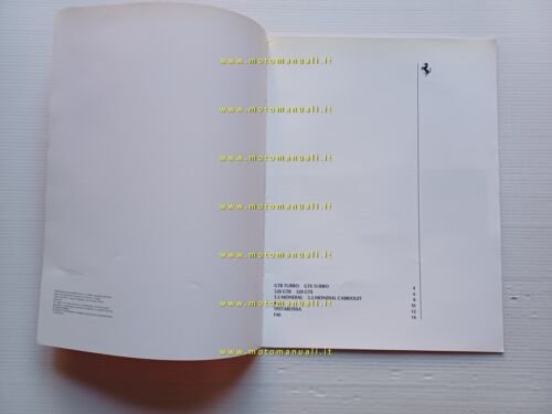 Ferrari catalogo produzione modelli 1988 n. 504.88 depliant ITALIANO originale